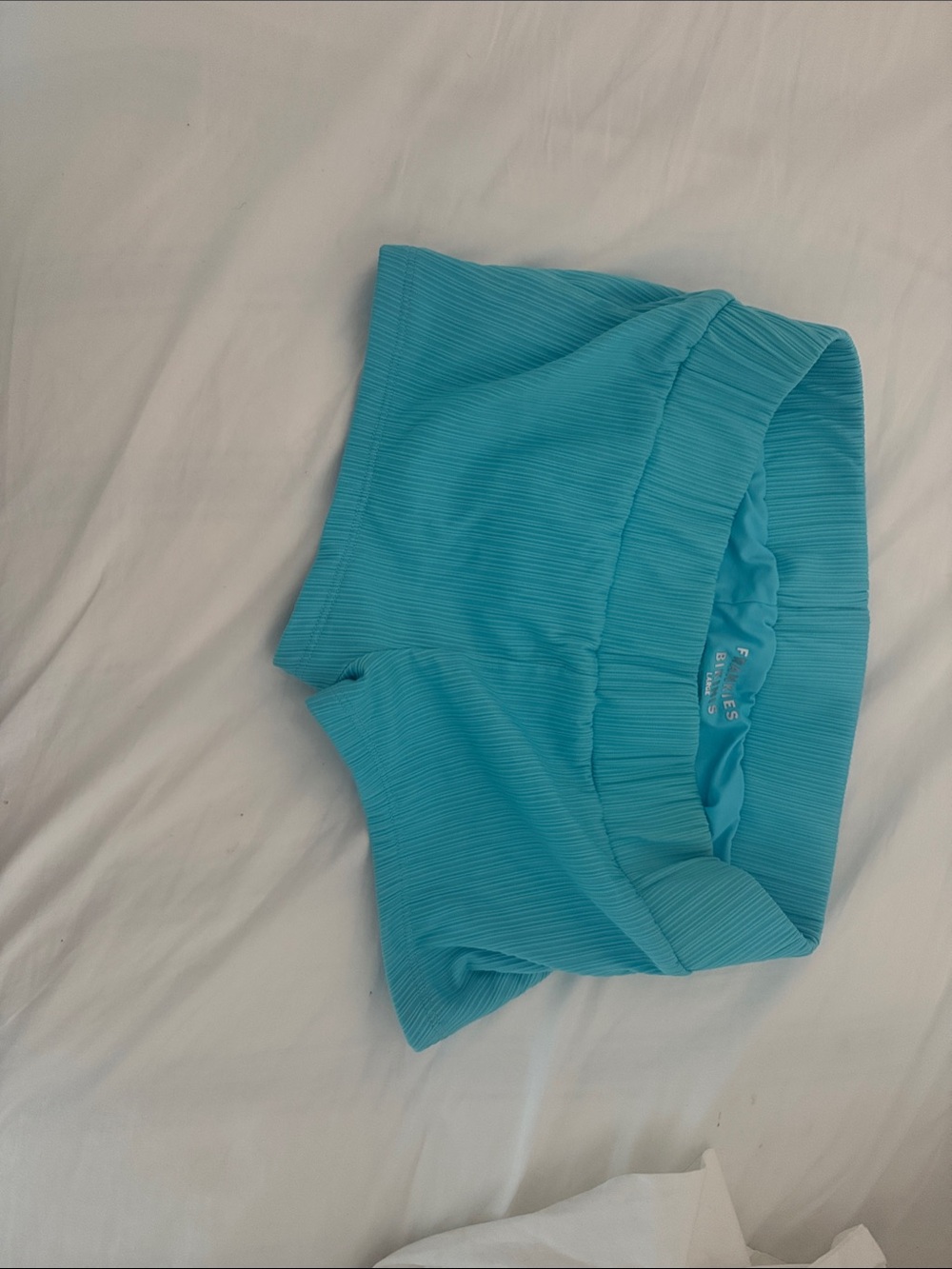 Frankie's blue crush plisse short aquamarine